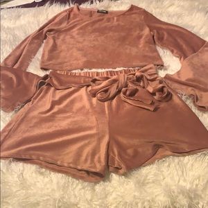 Pink Two Piece Short Set